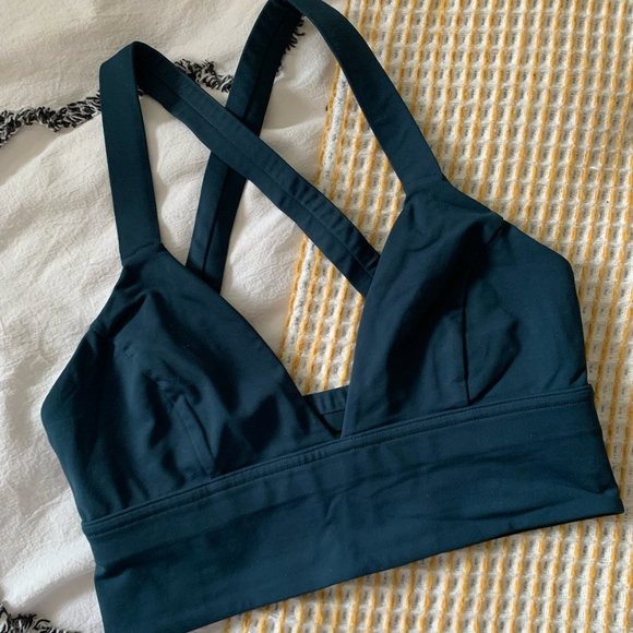 Lululemon Dark Green Light Support Yoga Bra - Picture 1 of 2